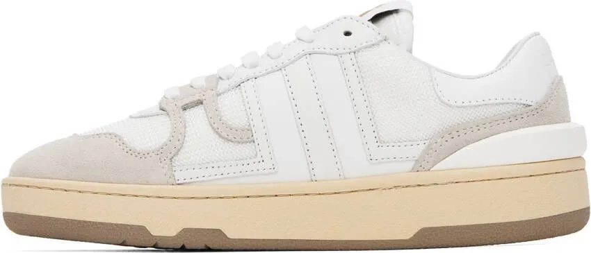 Lanvin Gray & White Clay Sneakers