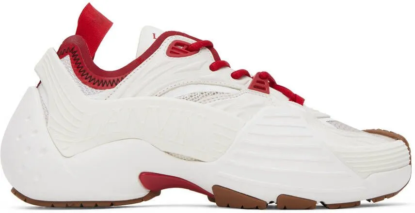 Lanvin SSENSE Exclusive Red & White Flash-X Sneakers