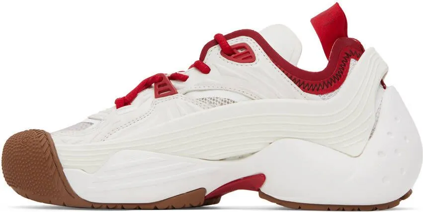 Lanvin SSENSE Exclusive Red & White Flash-X Sneakers