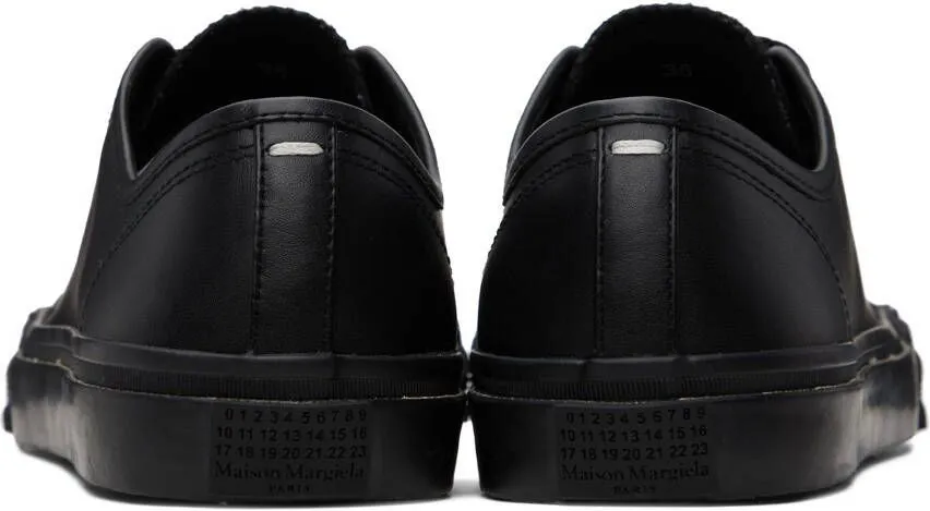 Maison Margiela Black Leather Tabi Low-Top Sneakers