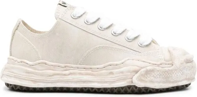 Maison MIHARA YASUHIRO Hank Vintage leather sneakers Neutrals