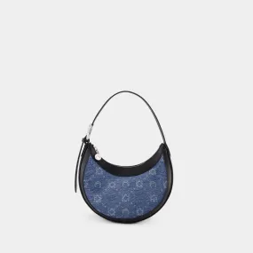 Marine Serre  Regenerated Moonogram Eclips Hobo Bag - Marine Serre - Blue - Leather