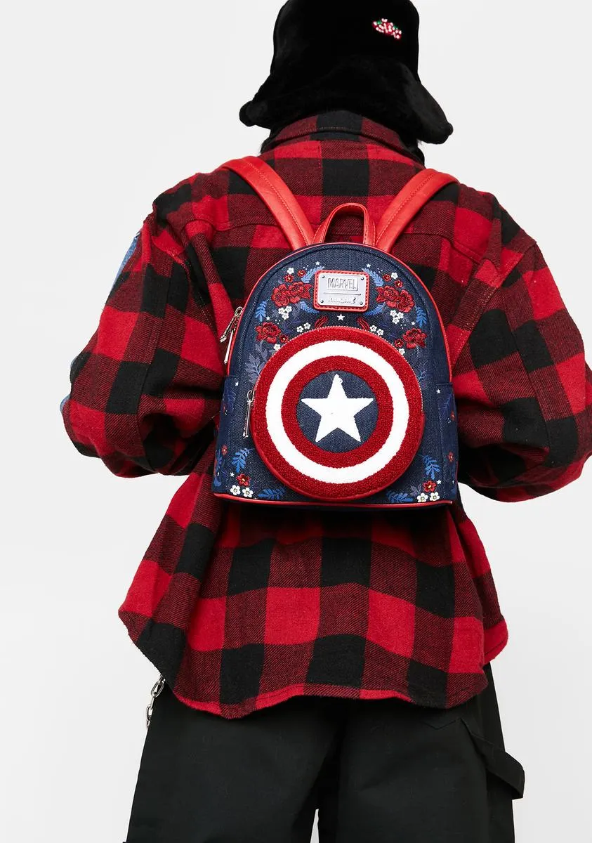 Marvel Captain America 80th Anniversary Shield Mini Backpack-