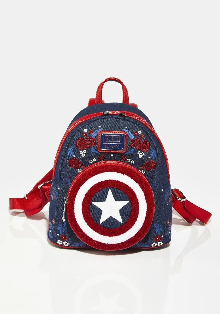 Marvel Captain America 80th Anniversary Shield Mini Backpack-