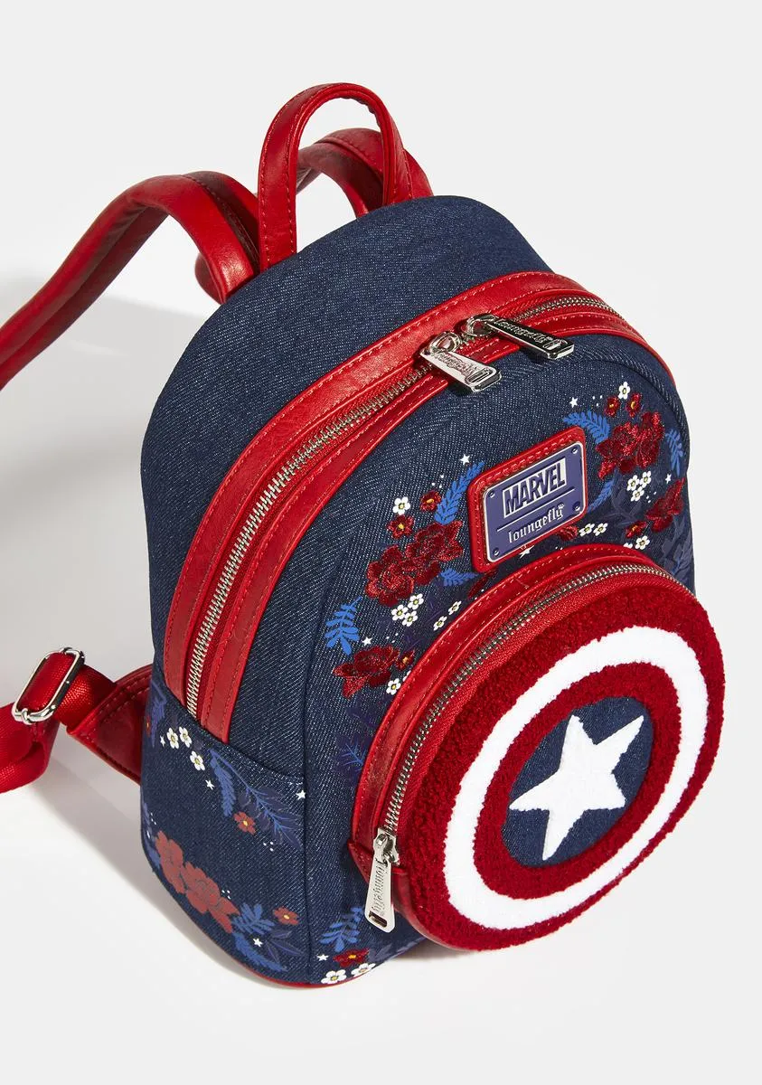 Marvel Captain America 80th Anniversary Shield Mini Backpack-