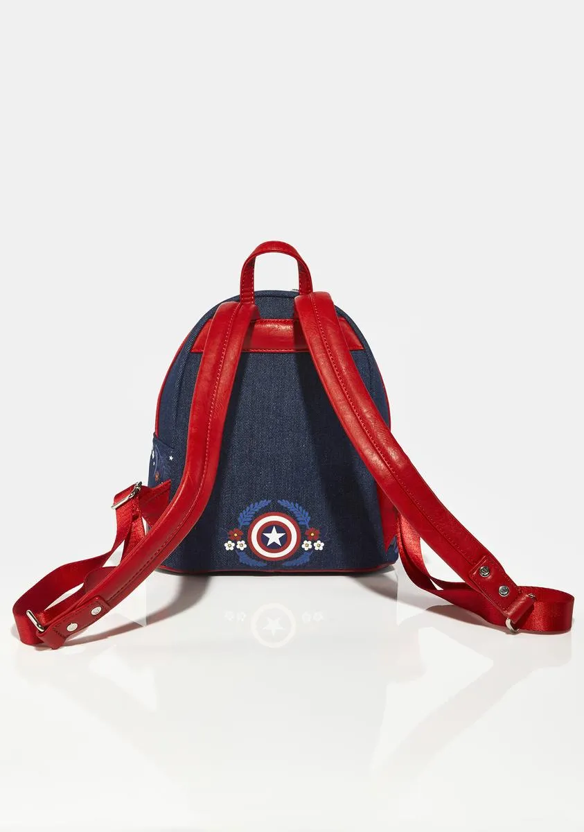 Marvel Captain America 80th Anniversary Shield Mini Backpack-