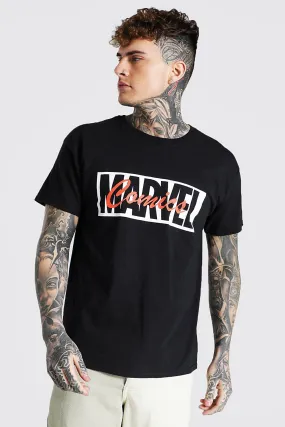 Marvel Comics Logo License T-shirt | boohooMAN UK