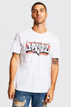 Marvel Graffiti Logo License T-shirt | boohooMAN UK