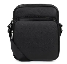 Men's black hexagonal leather bag 469410