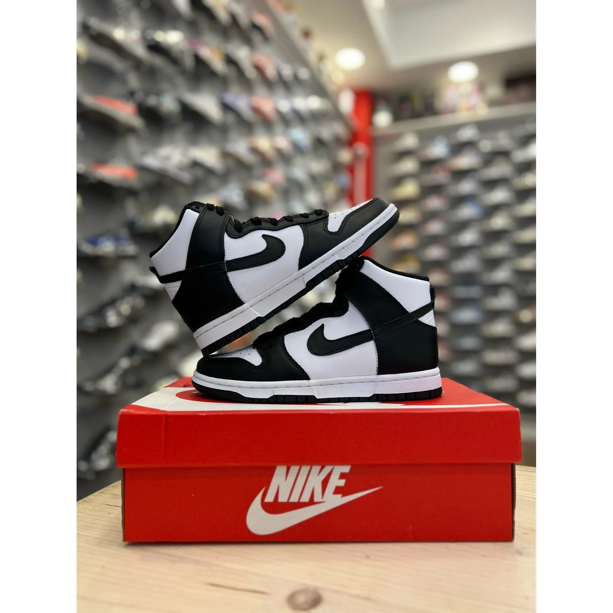 Nike Dunk High Panda (2021 Red Logo)