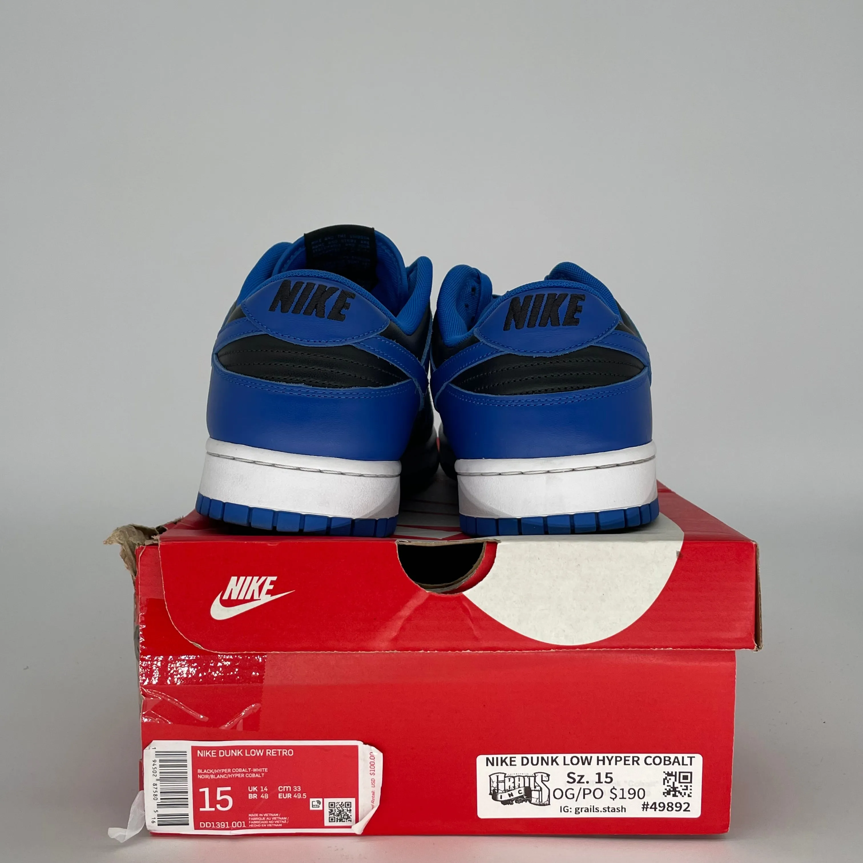 NIKE DUNK LOW COBALT SIZE 15 DD1391-001