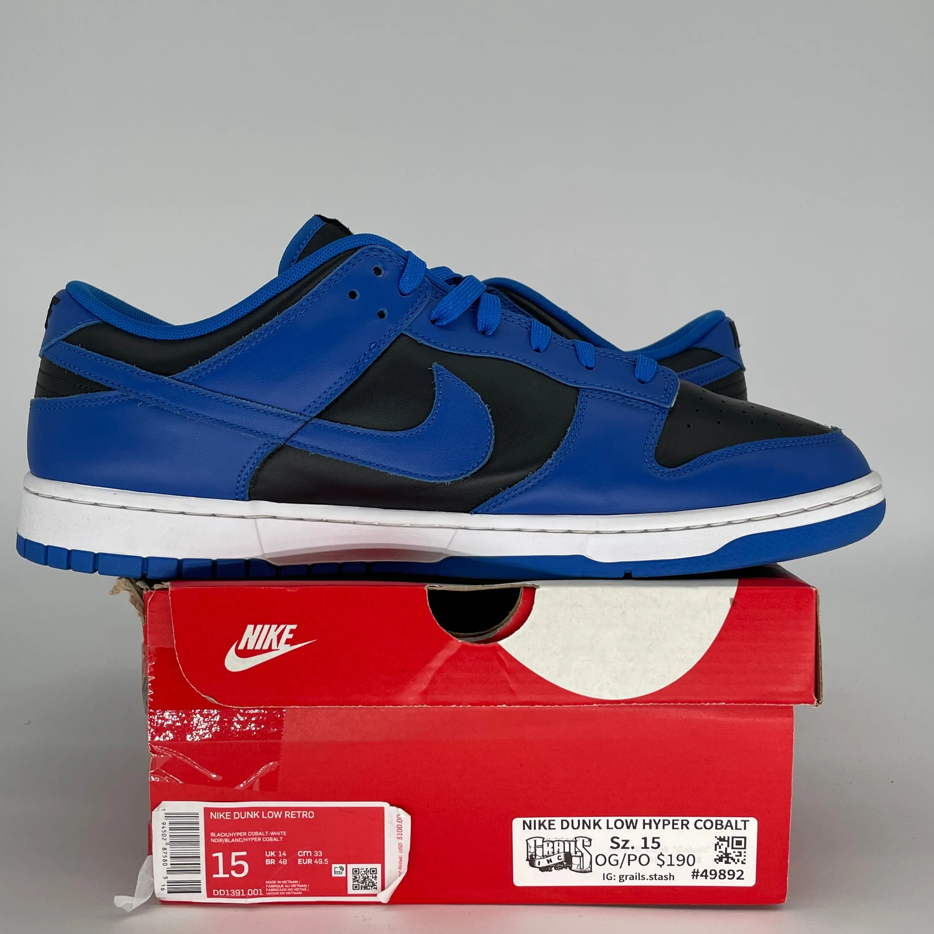 NIKE DUNK LOW COBALT SIZE 15 DD1391-001