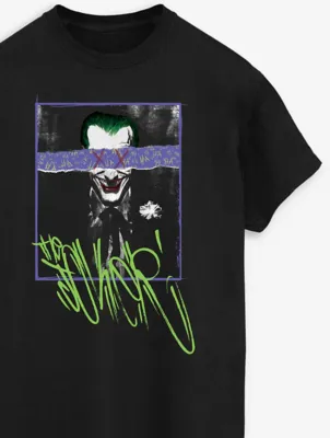 NW2 Batman Joker Poster Adult Black T-Shirt | Men | George at ASDA