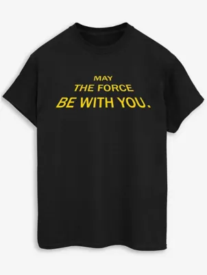 NW2 Star Wars Classic Slogan Adult Black Printed T-Shirt | Men | George at ASDA