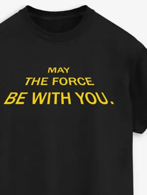 NW2 Star Wars Classic Slogan Adult Black Printed T-Shirt | Men | George at ASDA