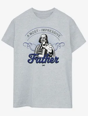 NW2 Star Wars Most Impressive Father Men Grey T-Shirt | Men | George at ASDA