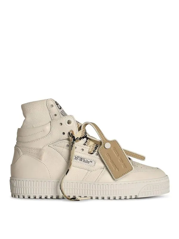 Off-White 3 Off Court White Leather Blend Sneakers