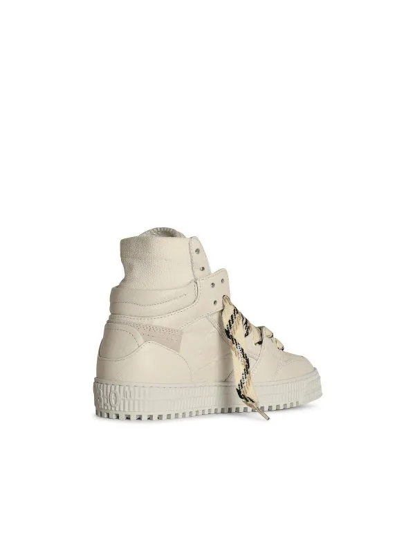 Off-White 3 Off Court White Leather Blend Sneakers