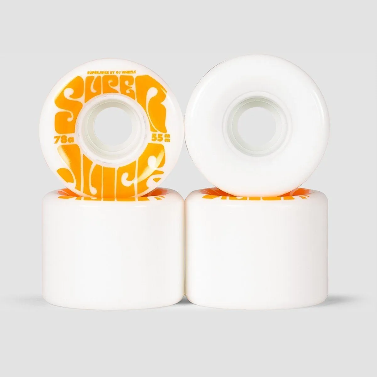 OJ Mini Super Juice White 78a Soft Skateboard Wheels White 55mm