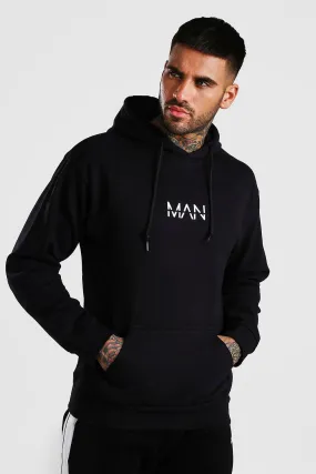 Original Man Over The Head Hoodie | boohooMAN UK