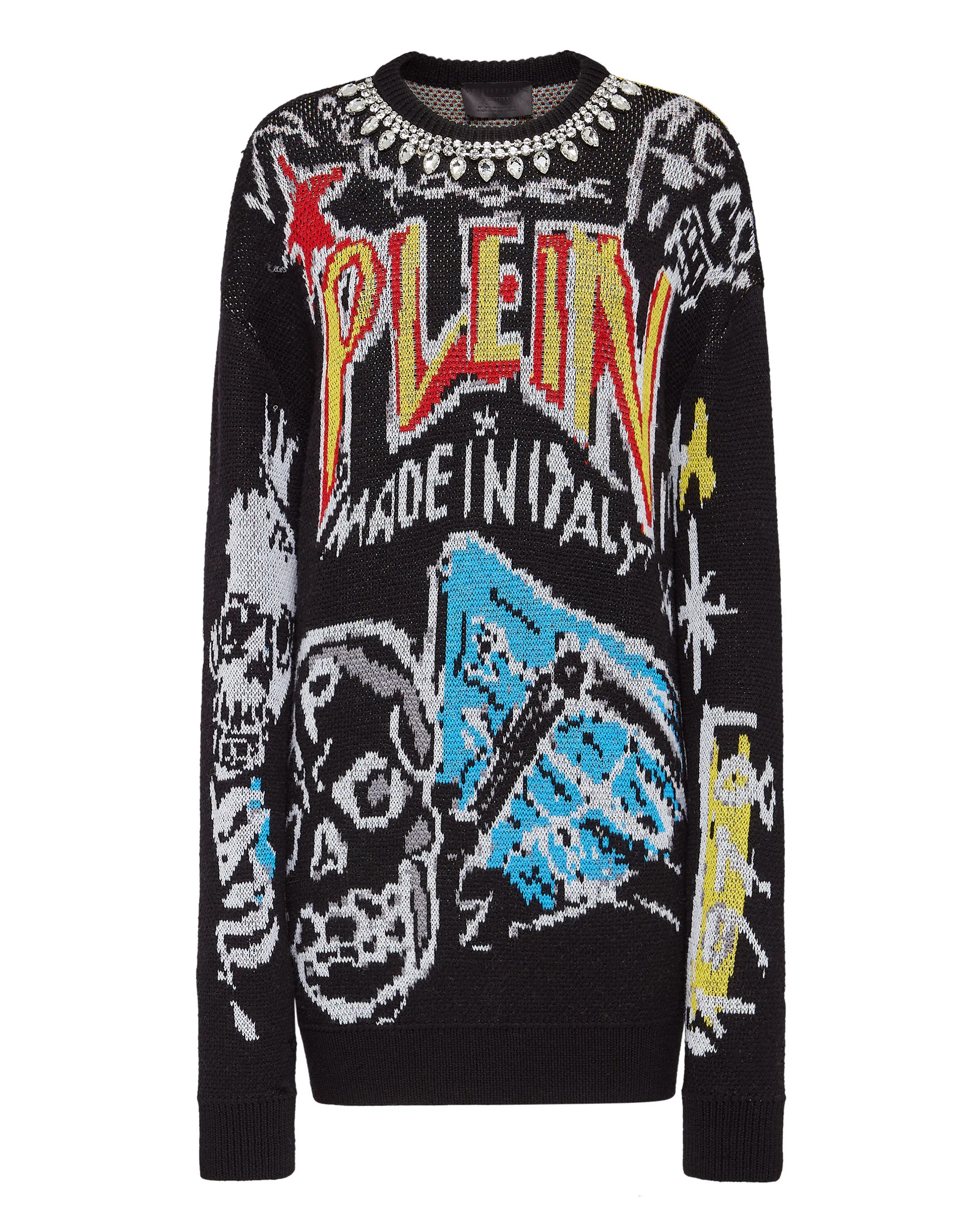 PHILIPP PLEIN Pullover Round Neck LS Graffiti