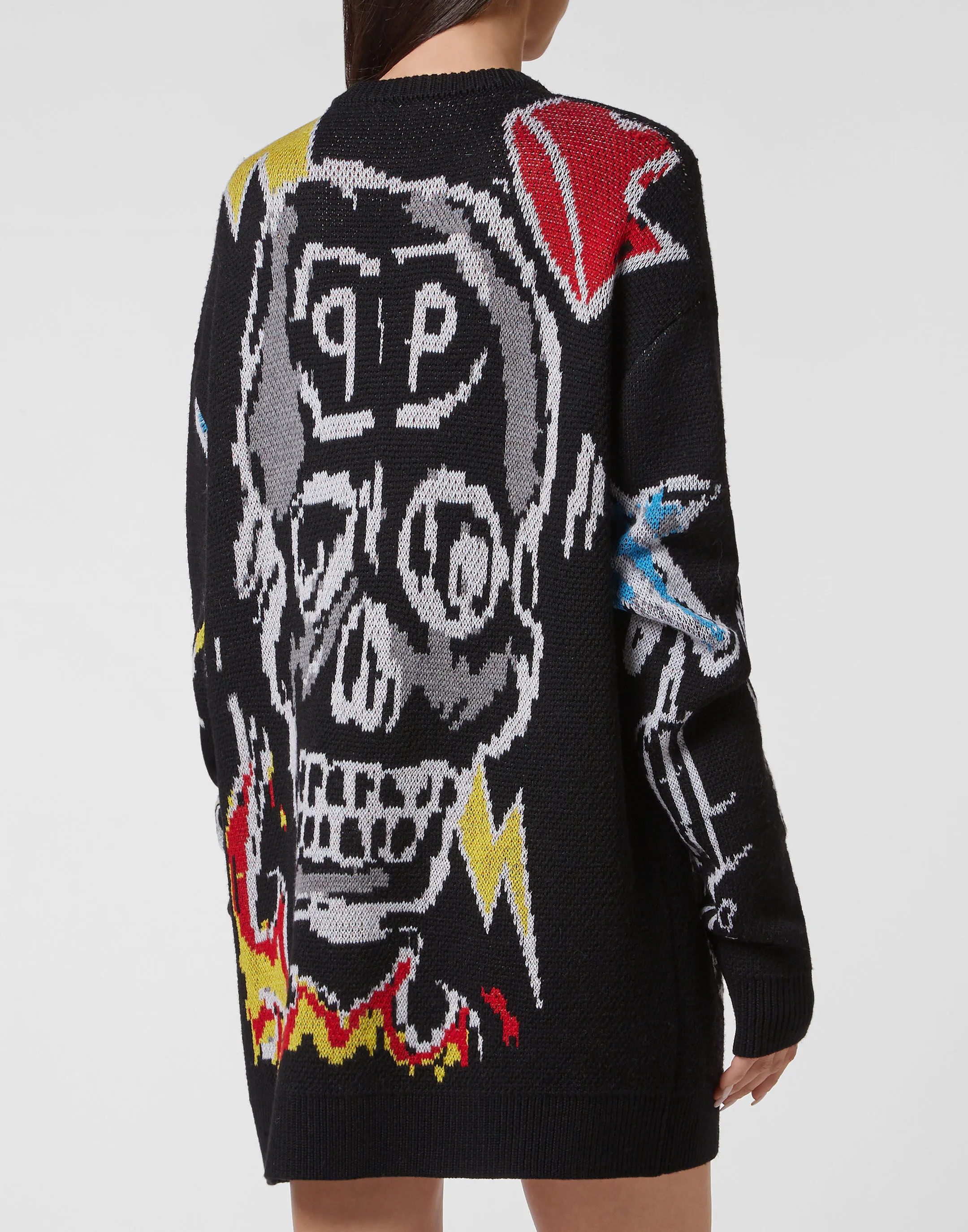 PHILIPP PLEIN Pullover Round Neck LS Graffiti