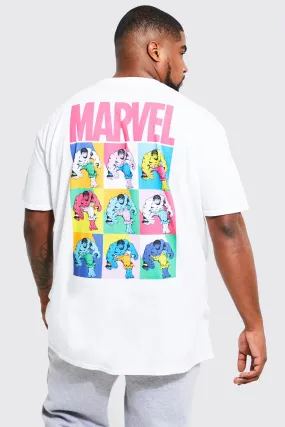 Plus Marvel Art License T-shirt | boohooMAN UK