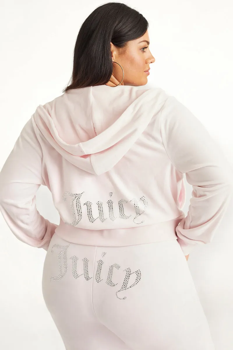 Plus-Size OG Big Bling Velour Hoodie