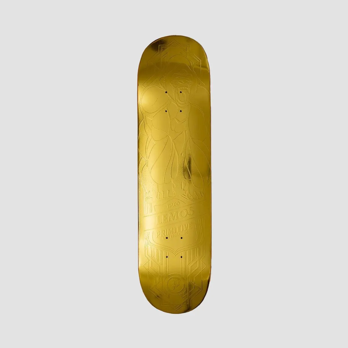 Primitive Lemos Gorilla Skateboard Deck Gold  - 8.25