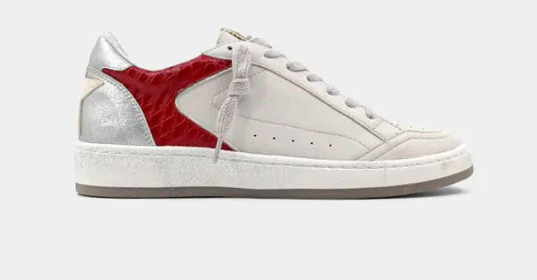 Red Stripe Sneakers - White/Red