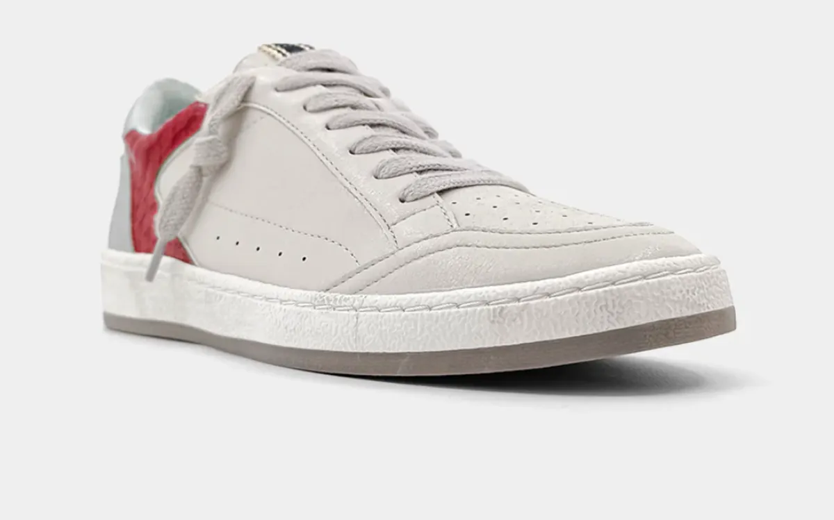 Red Stripe Sneakers - White/Red