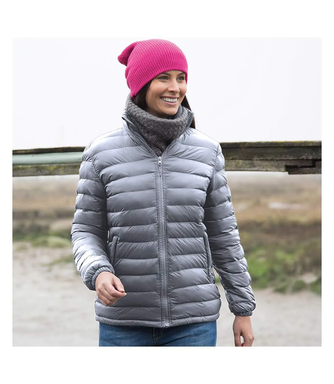 Result Ladies/Womens Ice Bird Padded Jacket (Water Repellent & Windproof) (Frost Gray) - UTBC2047