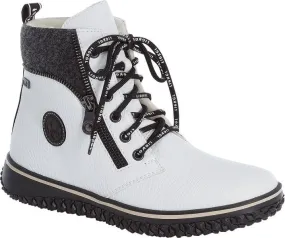 Rieker White Lace Up Boot