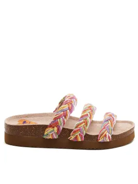 Rocket Dog Ashley Braided Slider Sandals - Rainbow Multi