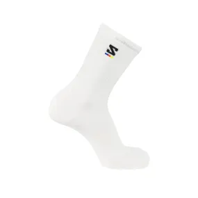 salomon sunday smart crew socks (white)