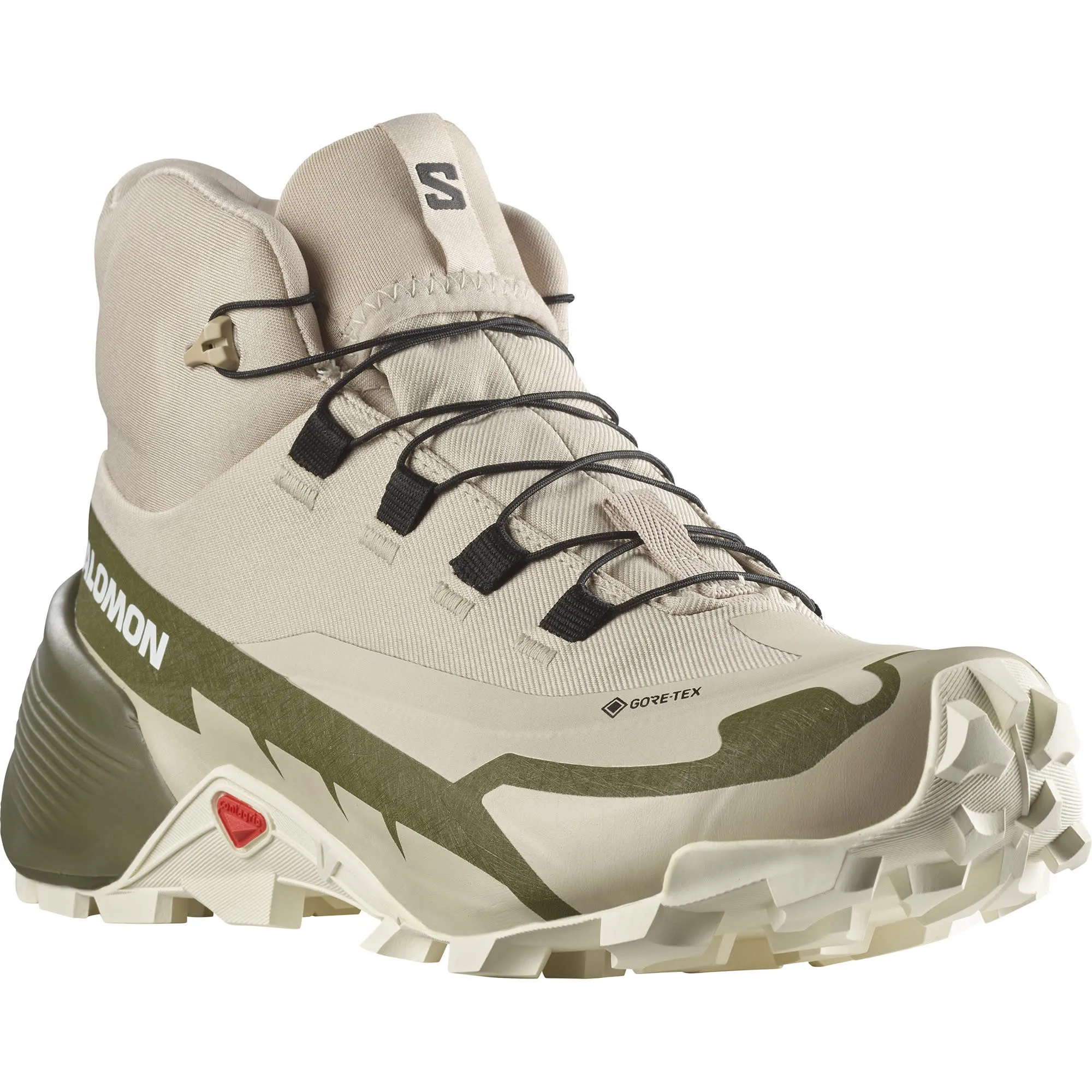 Salomon Women's Cross Hike Mid GORE-TEX 2 Feather Gray/Olive Night/White | Buy Salomon Women's Cross Hike Mid GORE-TEX