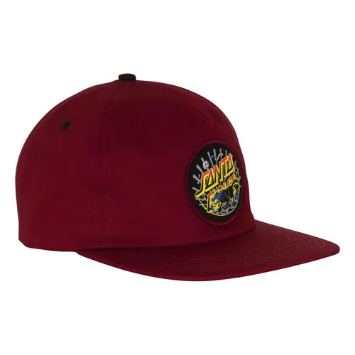 Santa Cruz Skateboard Hat Kendall Wolf Dot Burgundy OS