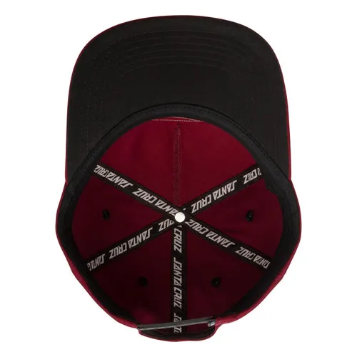 Santa Cruz Skateboard Hat Kendall Wolf Dot Burgundy OS