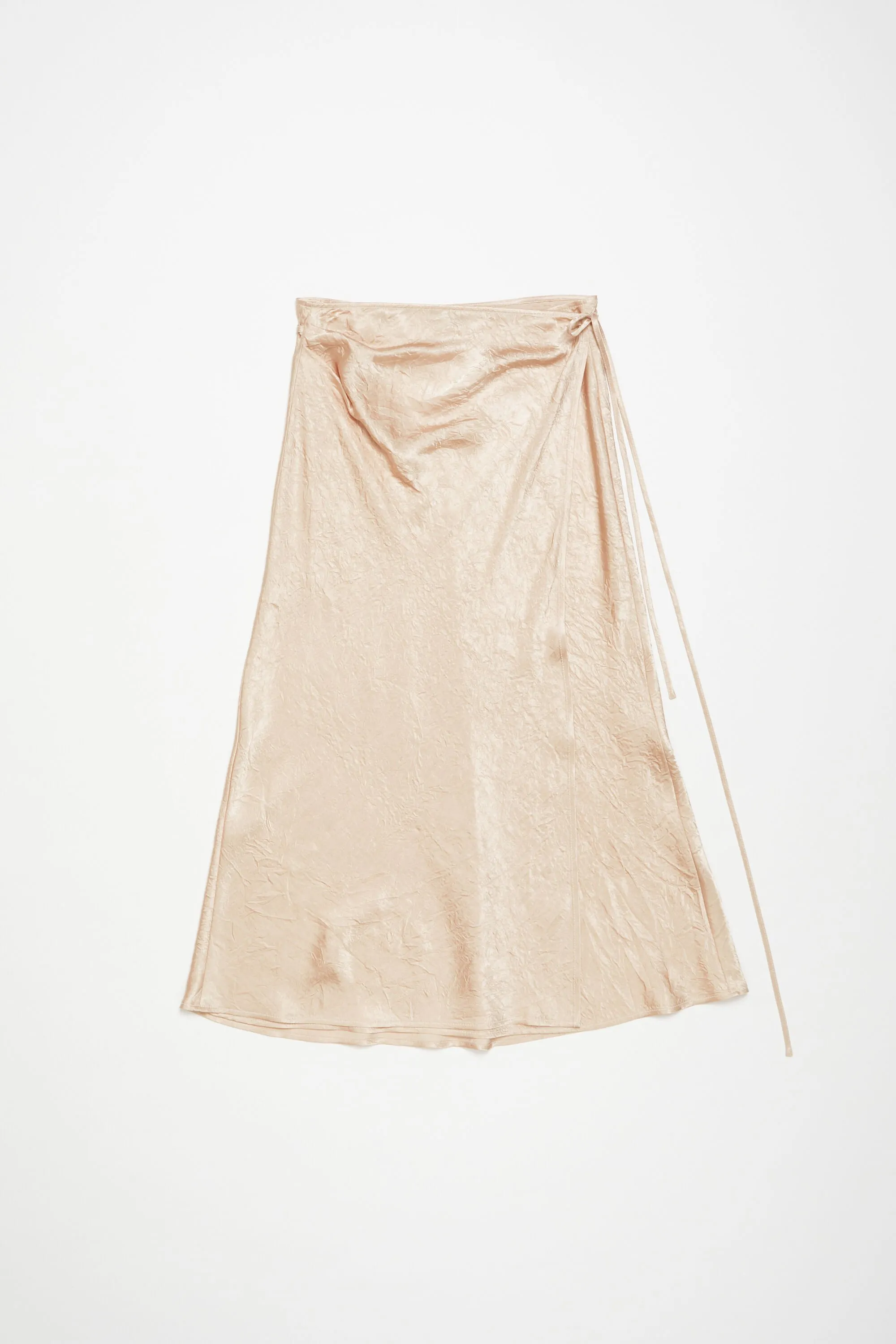 Satin wrap skirt