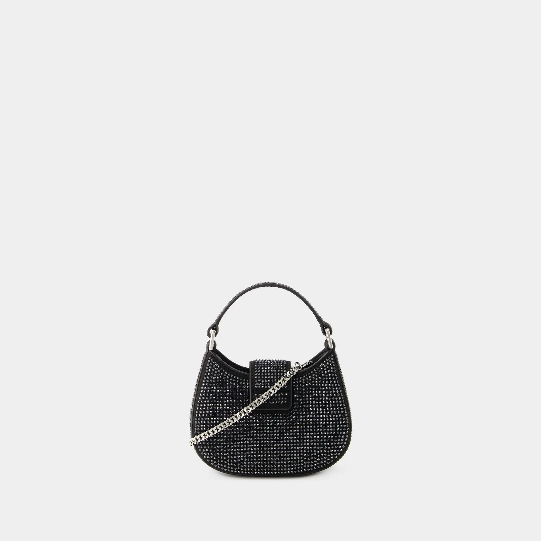 SELF PORTRAIT  Crescent Bow Micro Bag - Self Portrait - Synthetic Leather - Black