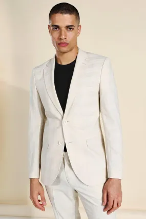 Single Breasted Skinny Tonal Suit Jacket