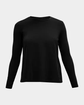 Soft Touch Pleated Crewneck Pullover