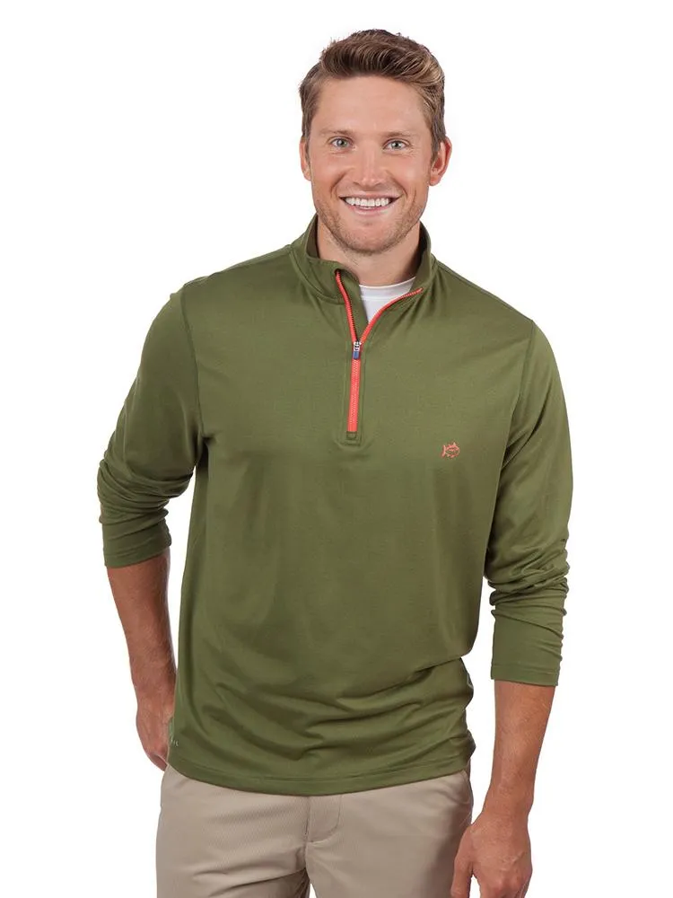     SOUTHERN TIDE  Men's T3 Pop Color Performance 1/4 Zip Pullover    