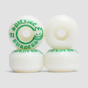 Spitfire Burners 99DU Skateboard Wheels White 51mm