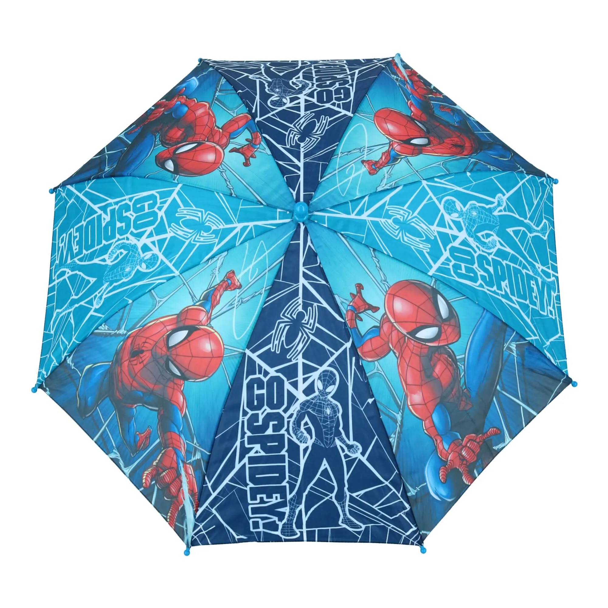 Textiel Trade Kid's Auto Open Marvel Go Spidey Spider Man Stick Umbrella