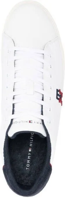 Tommy Hilfiger side embroidered-logo low-top sneakers White