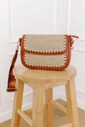 Vacay Ready Woven Crossbody in Maple