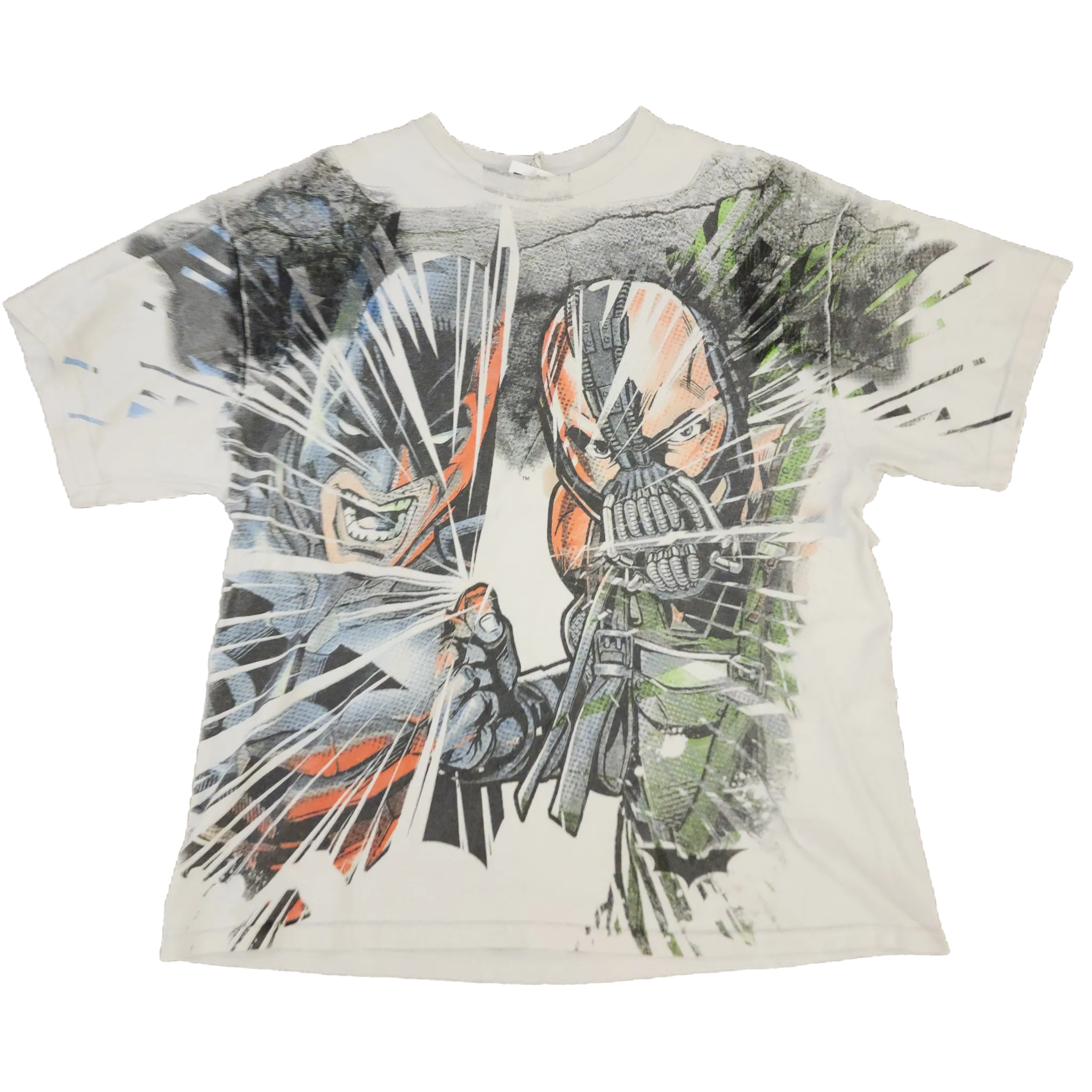 Vintage Batman The Dark Night Rises Bane White Tee - Size X-Large