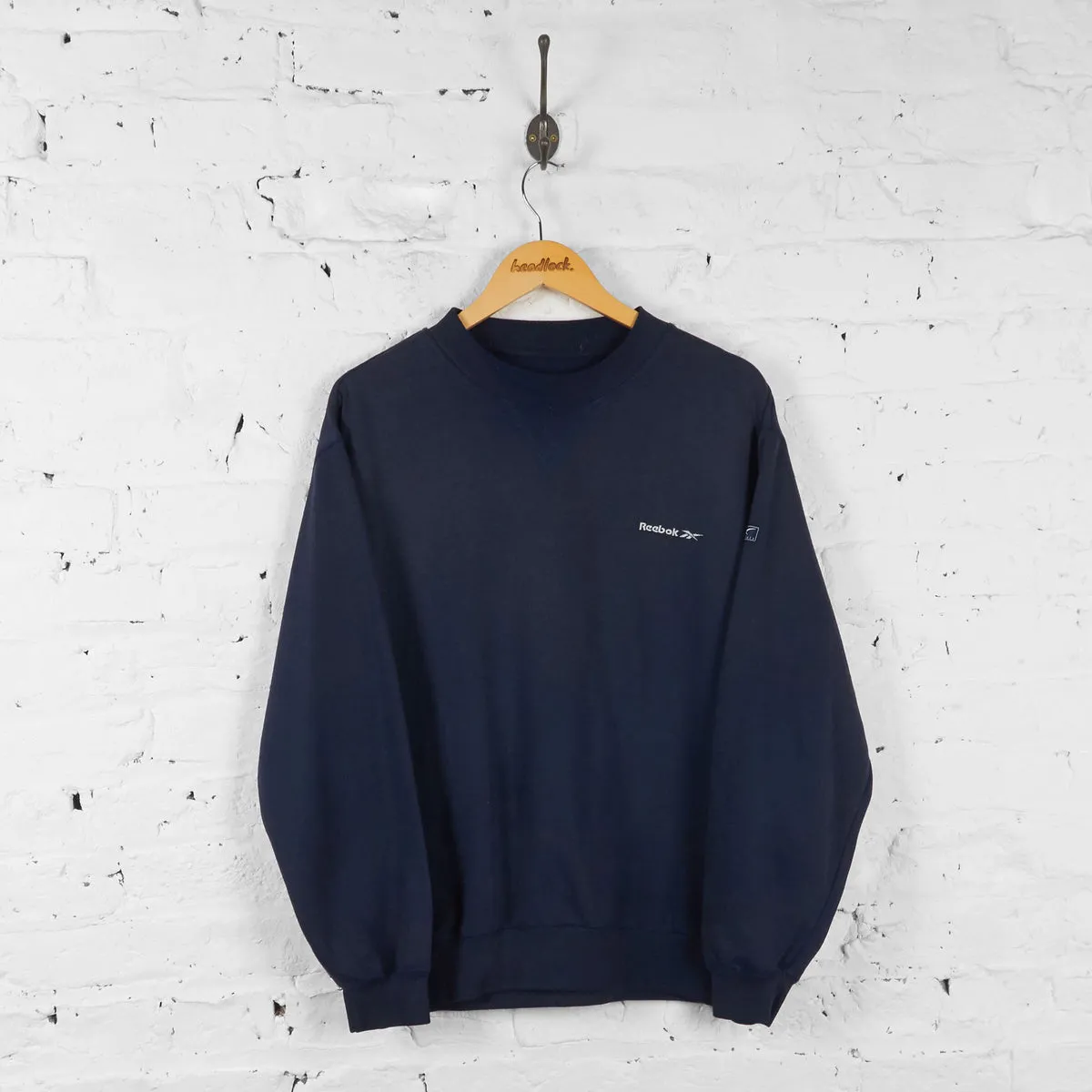 Vintage Reebok Sweatshirt - Navy - S