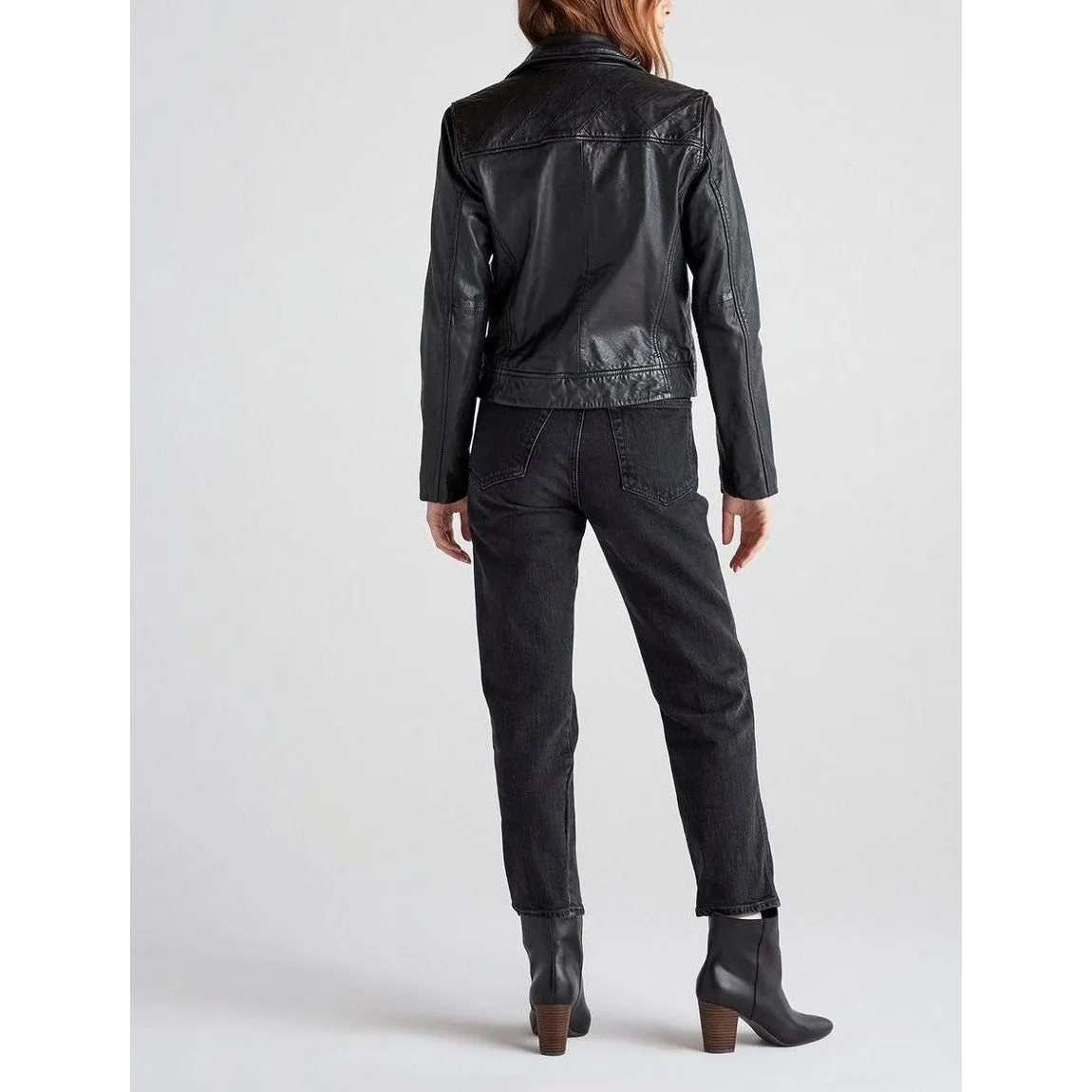 Women's Italian Leather Biker Jacket JW3236